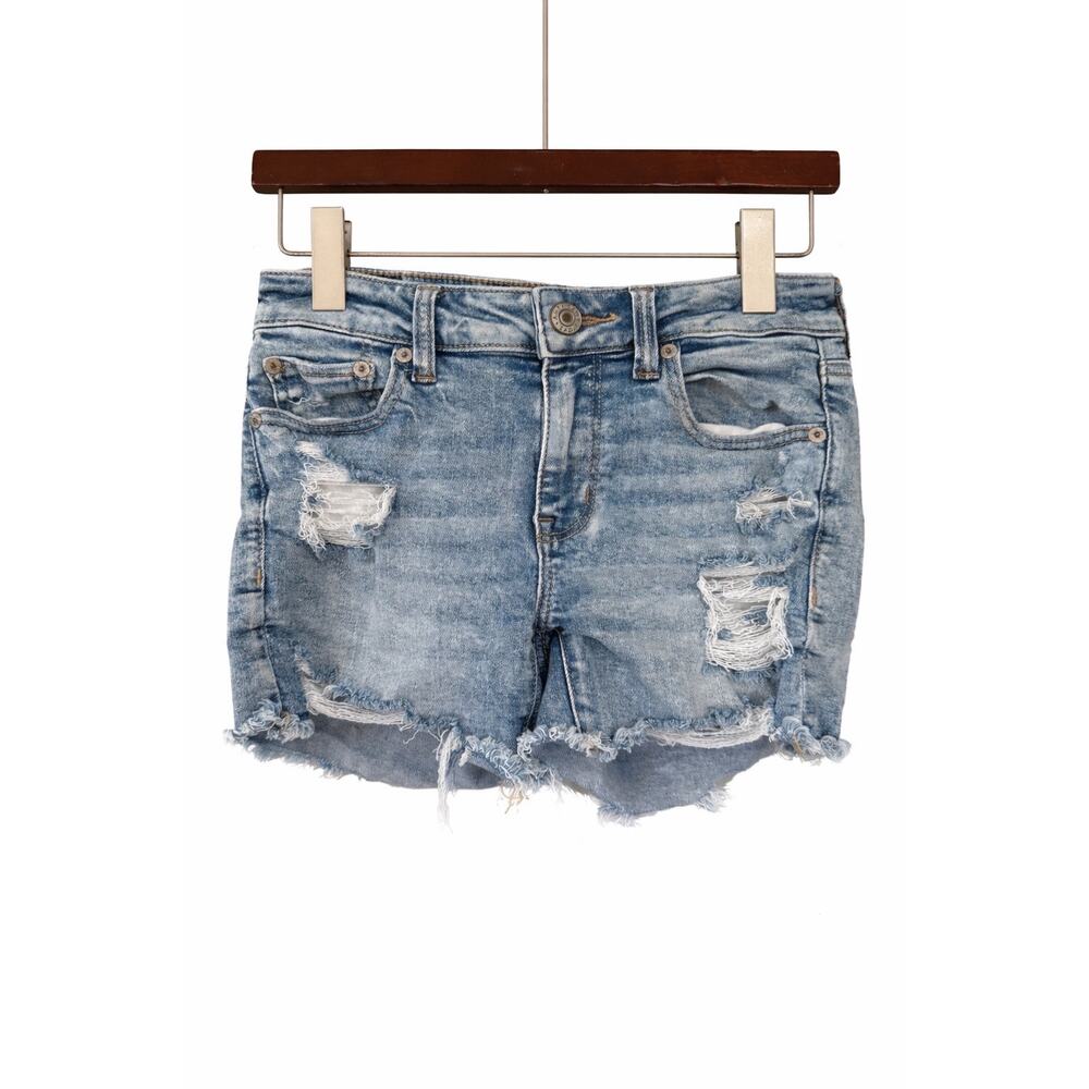 American Eagle Next Level Stretch Distressed Cutoff Shorts Y2K Festival 4